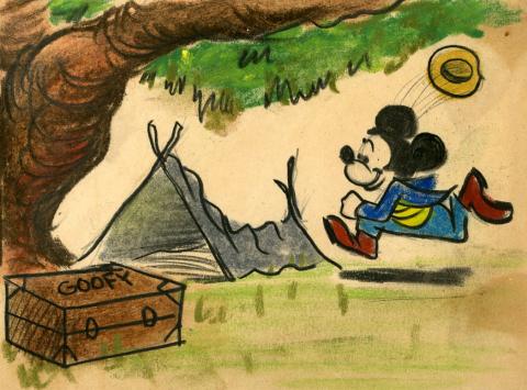 Original Mickey Mouse Book Pastel Panel - ID:julymickeybook7111 Walt Disney