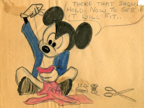 Original Mickey Mouse Book Pastel Panel - ID:julymickeybook7112 Walt Disney