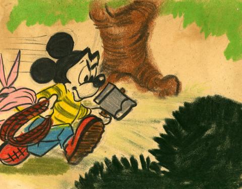Original Mickey Mouse Book Pastel Panel - ID:julymickeybook7117 Walt Disney