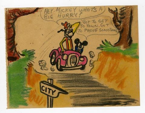 Original Mickey Mouse Book Pastel Panel - ID:julymickeybook7138 Walt Disney