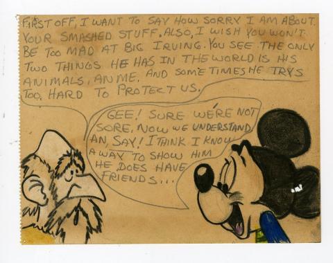 Original Mickey Mouse Book Pastel Panel - ID:julymickeybook7140 Walt Disney