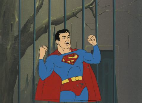 Superfriends Super Man Production Cel - ID:julysuperfriends0567 Hanna Barbera