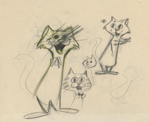 Top Cat Development Drawing - ID:julytopcats0580 Hanna Barbera