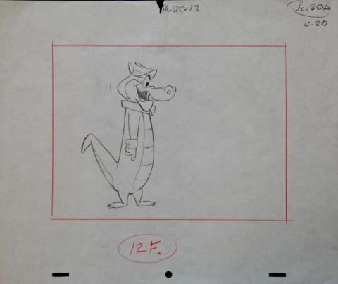 Wally Gator Layout Drawing - ID: junwallygator9198 Hanna Barbera