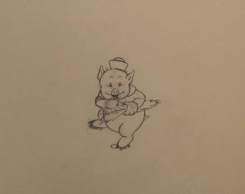 The Three Little Pigs Production Drawing - ID:marlittlepigs6060 Walt Disney