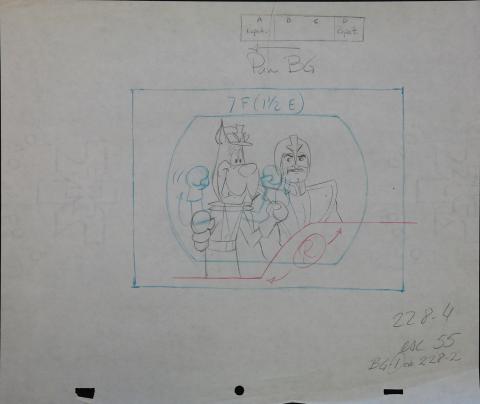 Astro and the Space Mutts Layout Drawing - ID: mayspacemutts7701 Hanna Barbera