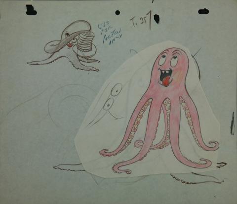 Terrytoons Octopus Design Sketch - ID: mayterrytoons6739 Terrytoons