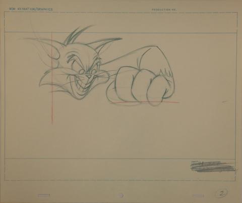 Tom and Jerry Layout Drawing - ID:octtomjerry0376 Chuck Jones