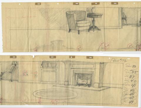 Old Rockin' Chair Tom Layout Drawing - ID: septmgm8052 MGM