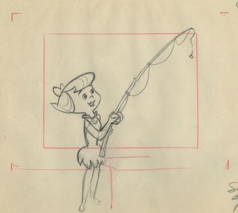 The Flintstones Layout Drawing - ID: febflintstones9392 Hanna Barbera