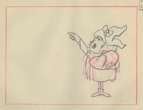 Winsome Witch Layout Drawing - ID: febwinsome9448 Hanna Barbera