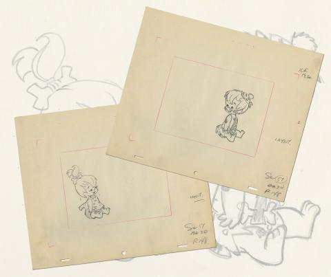 The Flintstones Layout Drawing - ID: janflintstones9124 Hanna Barbera