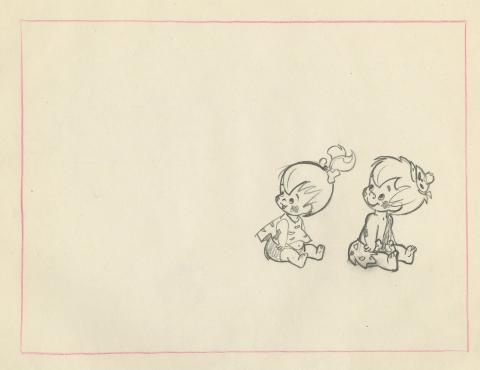 The Flintstones Layout Drawing - ID: janflintstones9128 Hanna Barbera