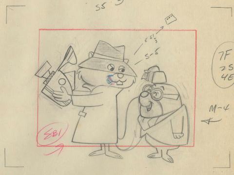 Secret Squirrel Layout Drawing - ID: jansecretsquirrel9055 Hanna Barbera