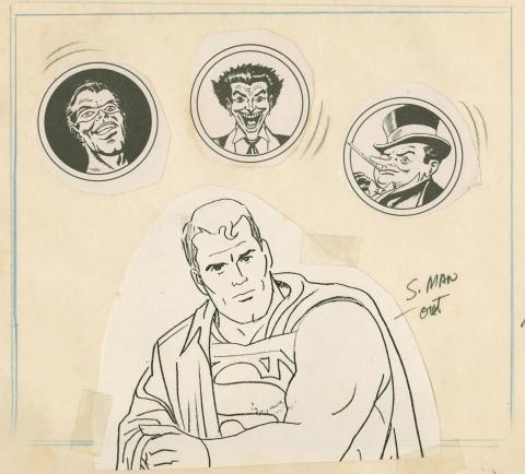 Superman Opening Title Layout Drawing - ID: jansuperman9051 Filmation