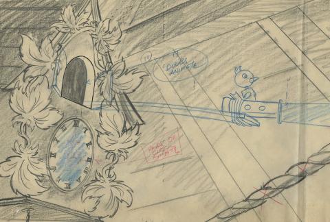 Tom and Jerry Layout Drawing - ID: jantomjerry9012 MGM