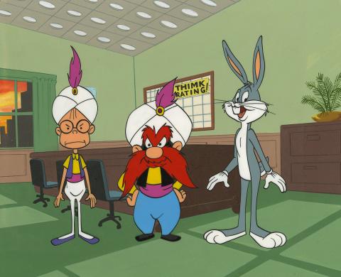 1001 Rabbit Tales Production Cel and Background - ID: janwarner9259 Warner Bros.