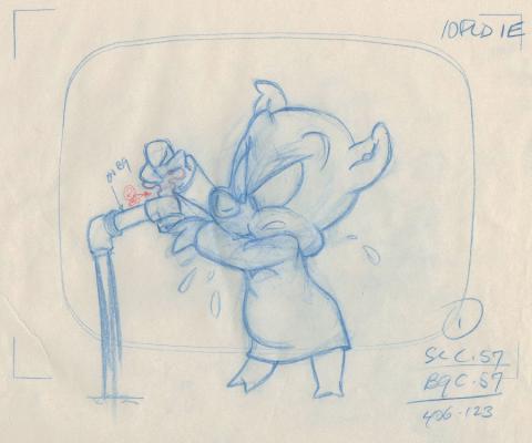 Tiny Toon Adventures Layout Drawing - ID: julytinytoons17534 Warner Bros.