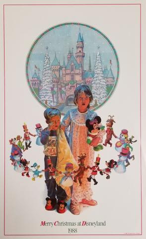1988 Disneyland Christmas Test Print Poster - ID: aprdisneyland18811 Disneyana