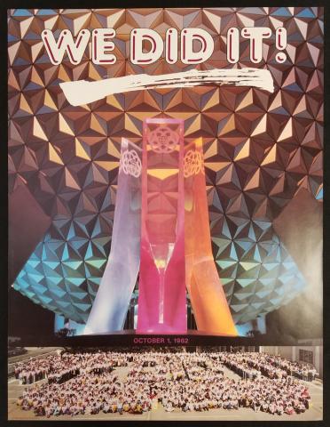 EPCOT We Did It! Employee Poster - ID: aprdisneyland18956 Disneyana