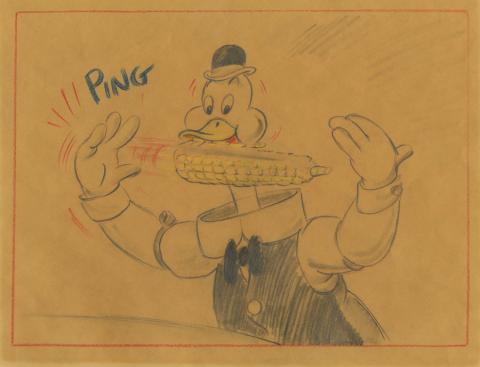 Donald's Cousin Gus Story Sketch - ID: jandonald18022 Walt Disney