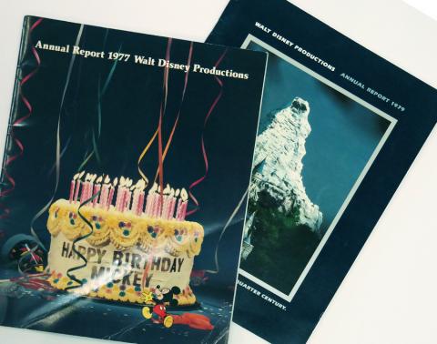 A Pair of 1977 and 1979 Walt Disney Productions Annual Reports - ID: novdisneyana18363 Disneyana