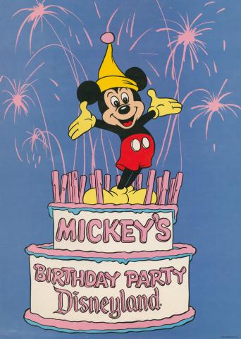 Disneyland Mickey's Birthday Party Poster - ID: octbirthdaymickey18417 Disneyana