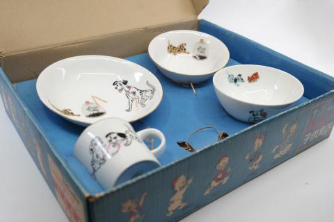 101 Dalmatians Children's Dish Set with Box - ID: octdisneyana18412 Disneyana