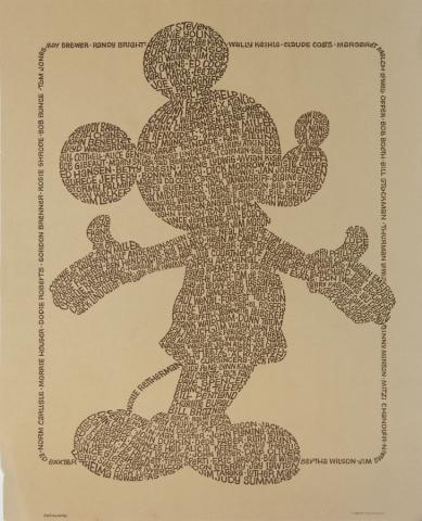 1980 Mickey Mouse Employee Poster - ID: augdisneyana19049 Walt Disney