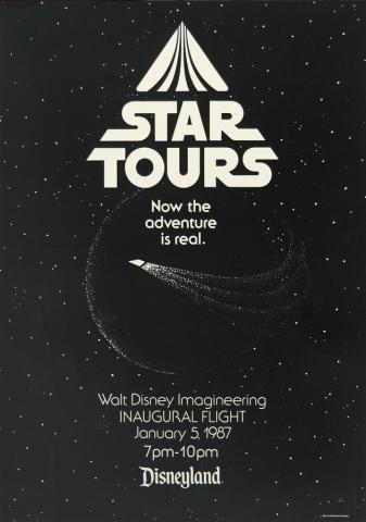 1987 Star Tours Inaugural Flight Imagineering Poster - ID: augdisneyland19046 Disneyana