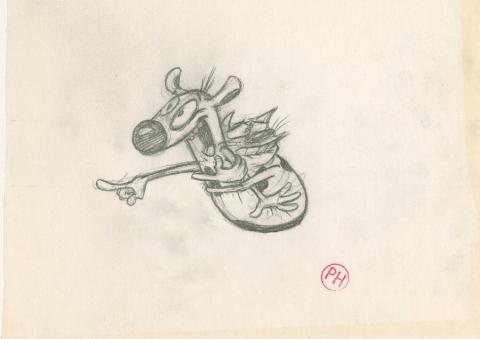 CatDog Rough Production Drawing - ID: julycatdog19251 Nickelodeon