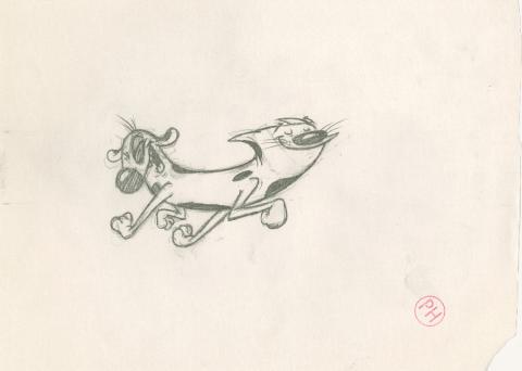 CatDog Rough Production Drawing - ID: julycatdog19252 Nickelodeon