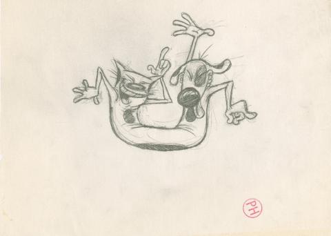 CatDog Rough Production Drawing - ID: julycatdog19257 Nickelodeon