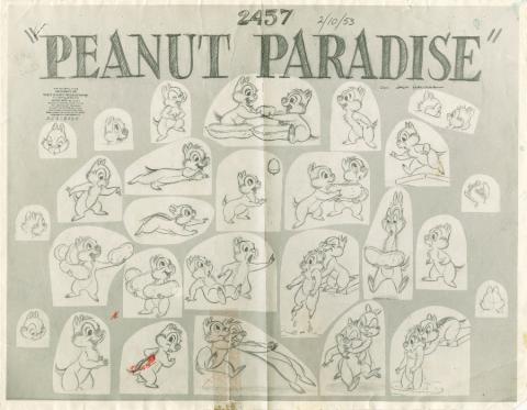 Peanut Paradise Photostat Model Sheet - ID: julychipdale19089 Walt Disney