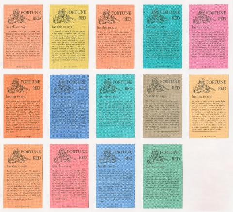 Set of 14 Fortune Red Disneyland Cards - ID: julydisneyana19091 Disneyana