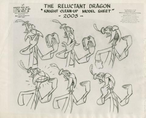 The Reluctant Dragon Model Sheet - ID: julydragon19201 Walt Disney