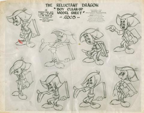The Reluctant Dragon Model Sheet - ID: julydragon19204 Walt Disney