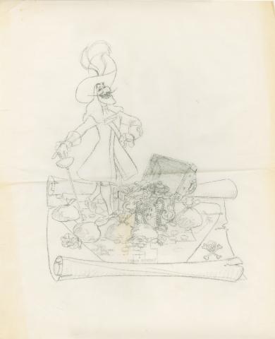 Captain Hook Merchandise Development Drawing - ID: julypeterpan19348 Walt Disney