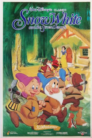 Snow White and the Seven Dwarfs 50th Anniversary Movie Poster - ID: julysnowwhite19102 Walt Disney