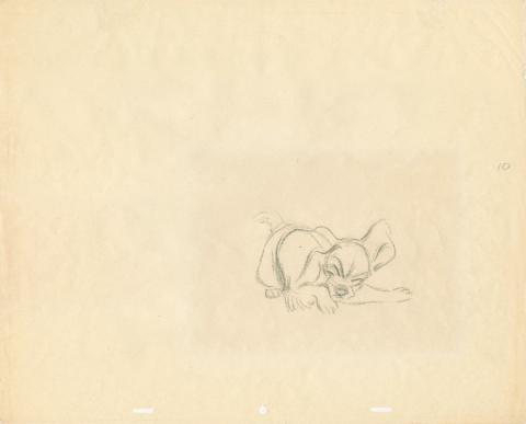Lady and the Tramp Production Drawing - ID: julytramp19239 Walt Disney