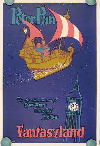 Peter Pan Disneyland 1st Pull Attraction Poster - ID: mardisneyland19256 Disneyana