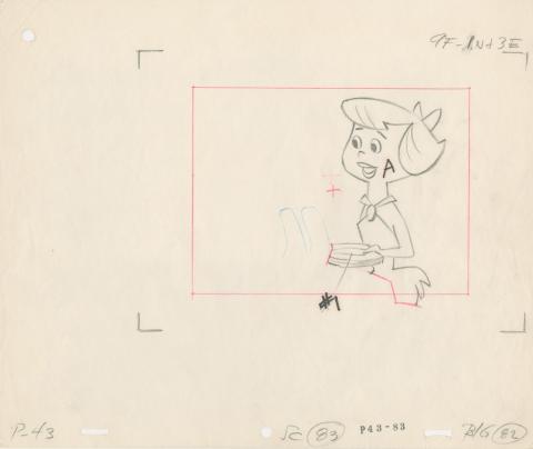 Flintstones Layout Drawing - ID: mayflintstones19140 Hanna Barbera