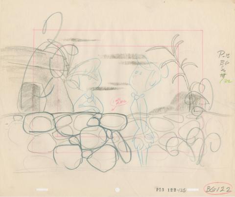 Flintstones Layout Drawing - ID: mayflintstones19142 Hanna Barbera