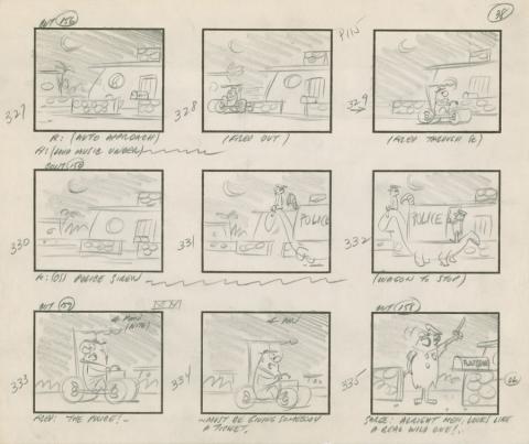 Flintstones Storyboard Sheet - ID: mayflintstones19144 Hanna Barbera