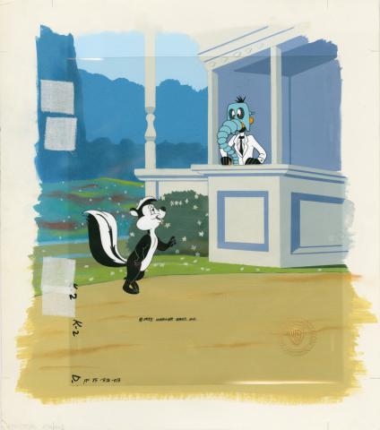 Daffy Duck and Pepe Le Pew Production Cel - ID: maypepe19255 Warner Bros.
