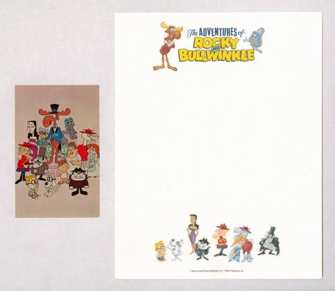 Rocky and Bullwinkle Vintage Stationary and Postcard - ID: octbullwinkle19409 Jay Ward