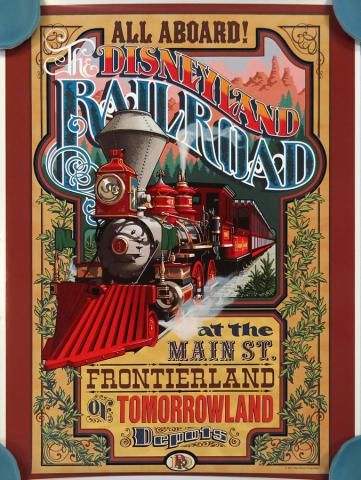 Disneyland Railroad Souvenir Poster - ID: octdisneyland19366 Disneyana