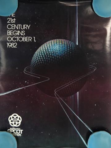 Epcot Pre-Opening Spaceship Earth Poster - ID: octepcot19361 Disneyana