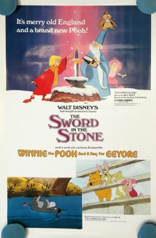 1983 Sword in the Stone Rerelease One-Sheet Poster - ID: octsword19374 Walt Disney