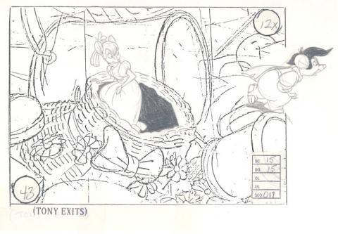 An American Tail Storyboard Drawing - ID: DB21019tail11 Don Bluth